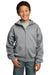 Port Sweatshirts/Fleece Port & Company ®  - Youth Core Fleece Full-Zip Hooded Sweatshirt.  PC90YZH