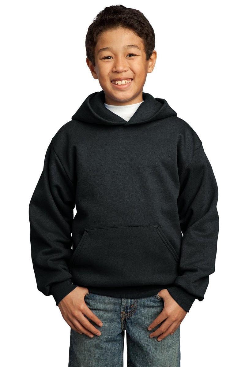Port Sweatshirts/Fleece Port & Company ®  - Youth Core Fleece Pullover Hooded Sweatshirt.  PC90YH