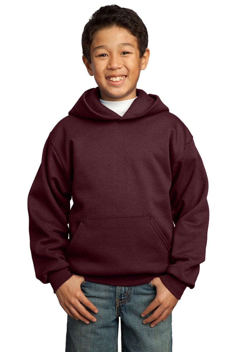 Port Sweatshirts/Fleece Port & Company ®  - Youth Core Fleece Pullover Hooded Sweatshirt.  PC90YH