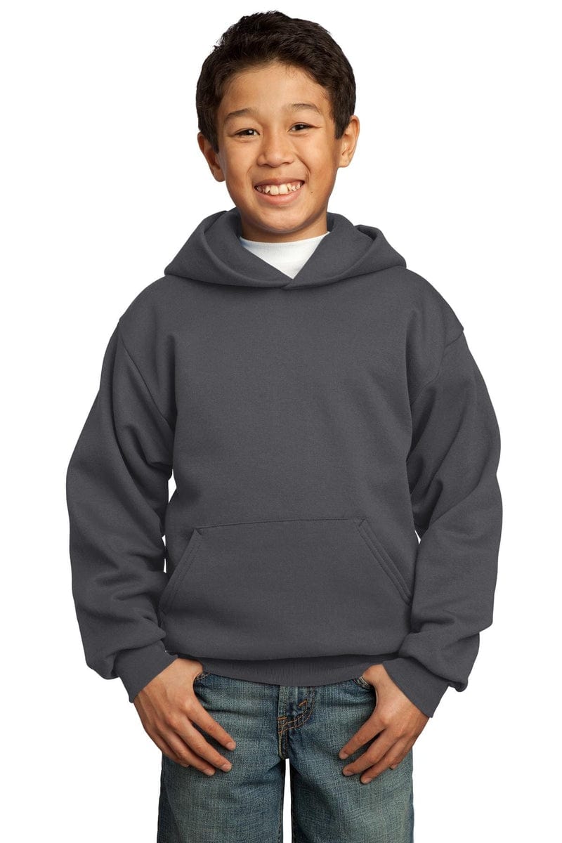 Port Sweatshirts/Fleece Port & Company ®  - Youth Core Fleece Pullover Hooded Sweatshirt.  PC90YH