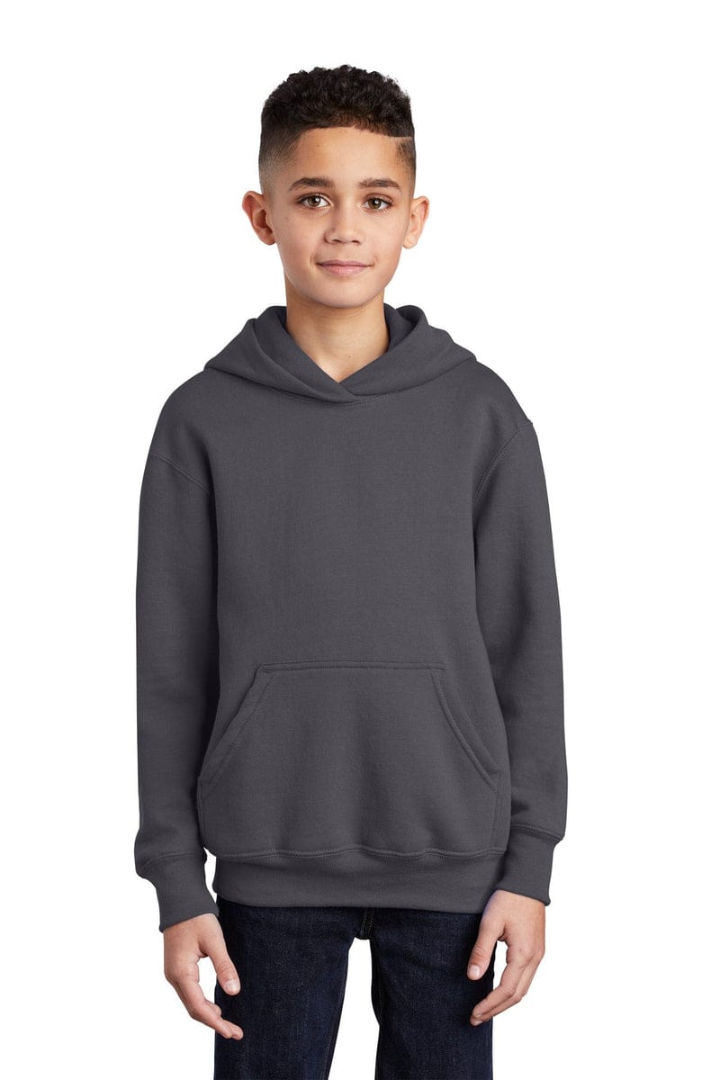 Port Sweatshirts/Fleece Port & Company ®  - Youth Core Fleece Pullover Hooded Sweatshirt.  PC90YH