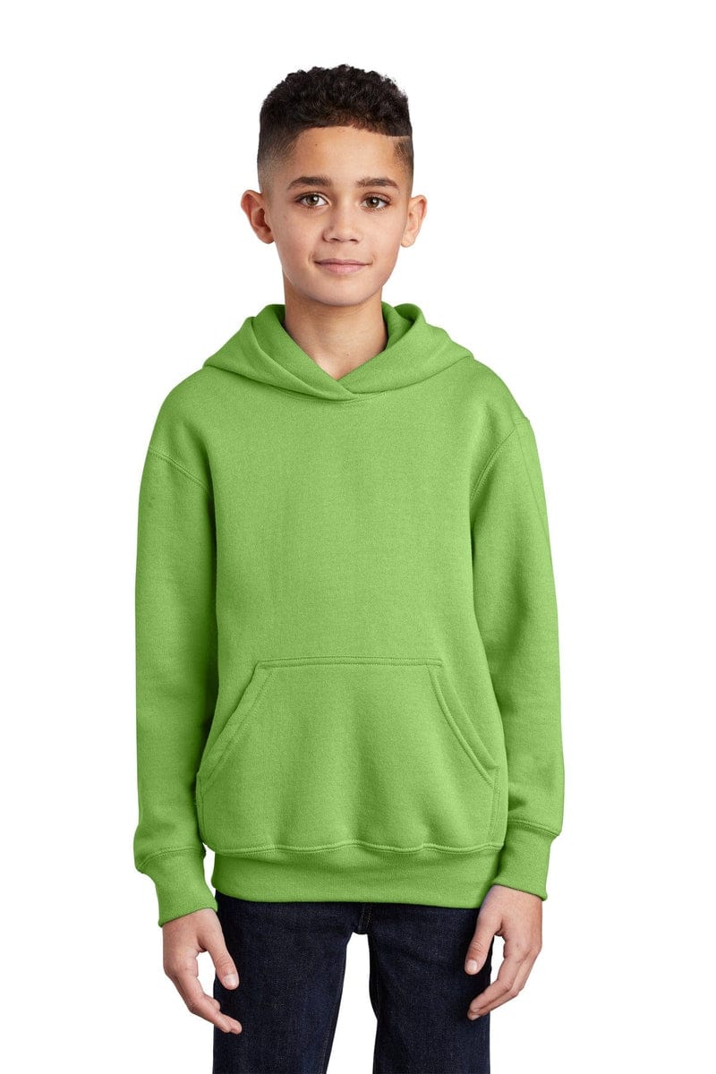 Port Sweatshirts/Fleece Port & Company ®  - Youth Core Fleece Pullover Hooded Sweatshirt.  PC90YH