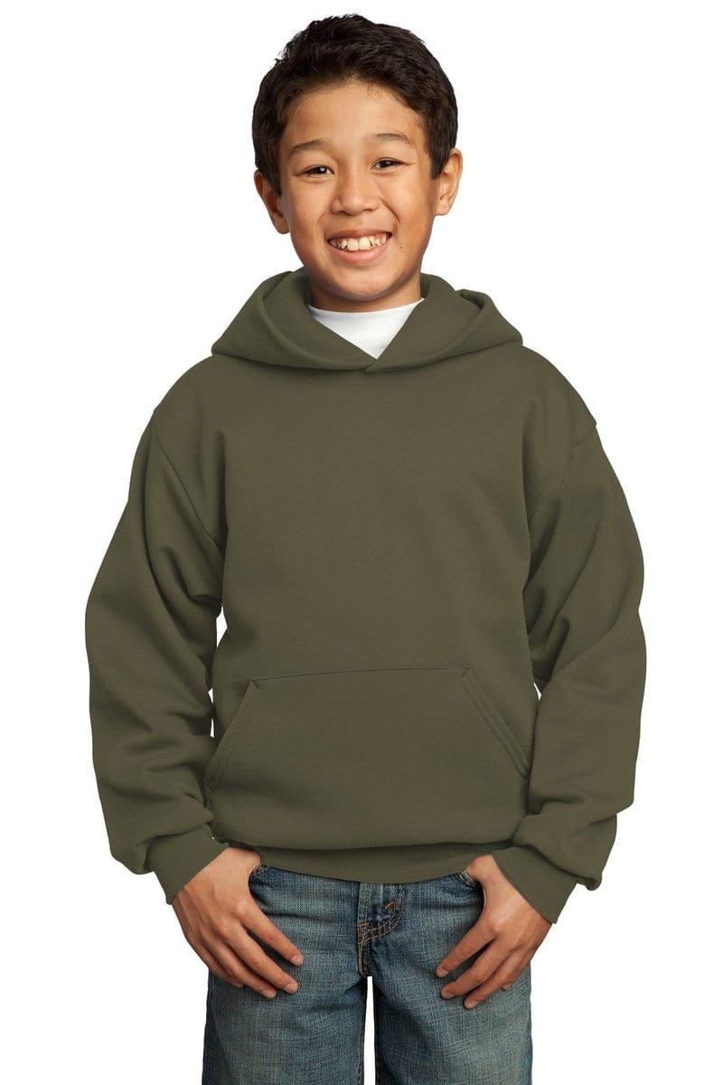Port Sweatshirts/Fleece Port & Company ®  - Youth Core Fleece Pullover Hooded Sweatshirt.  PC90YH, Basic Colors