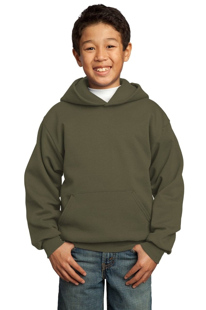 Port Sweatshirts/Fleece Port & Company ®  - Youth Core Fleece Pullover Hooded Sweatshirt.  PC90YH, Basic Colors