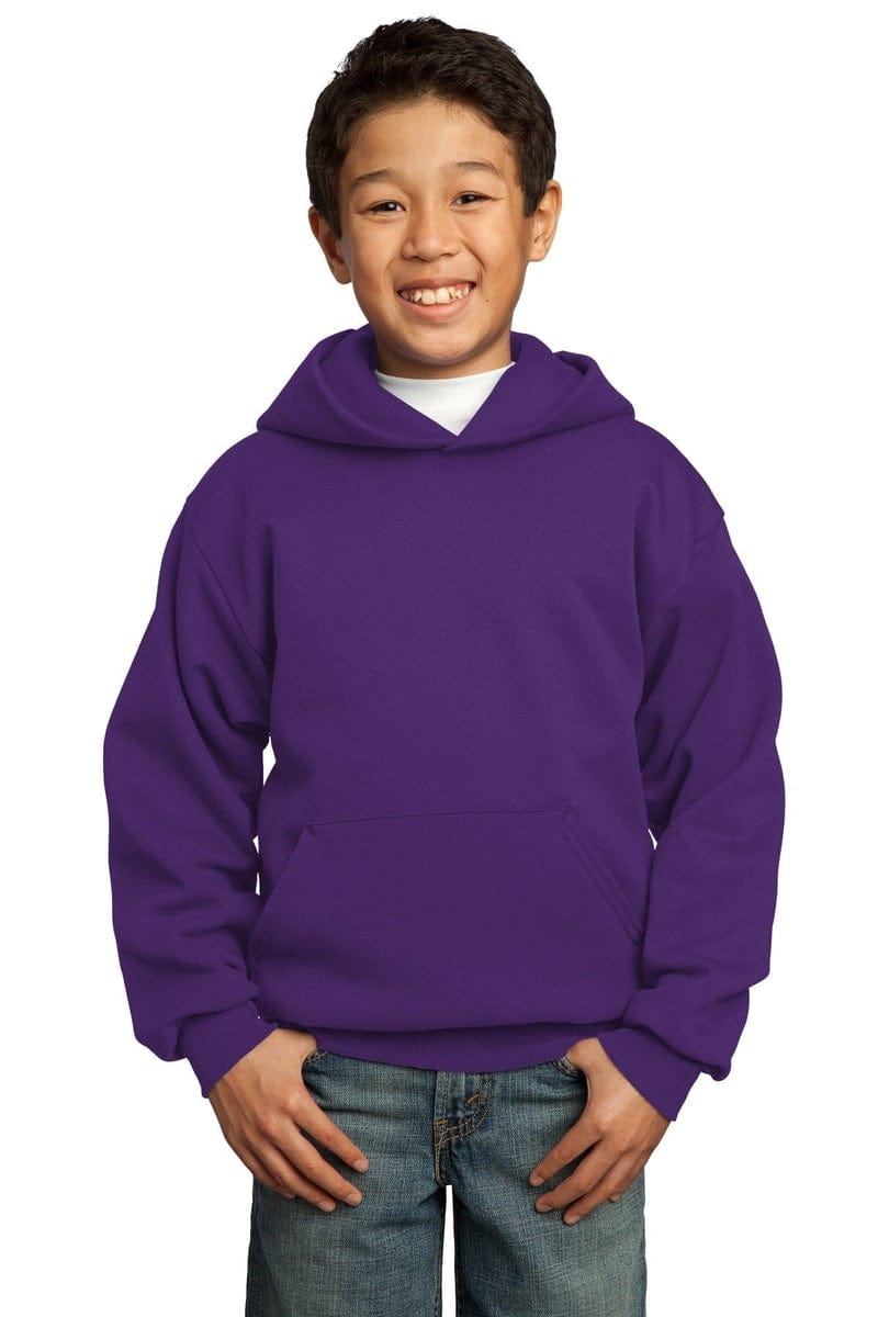 Port Sweatshirts/Fleece Port & Company ®  - Youth Core Fleece Pullover Hooded Sweatshirt.  PC90YH, Basic Colors
