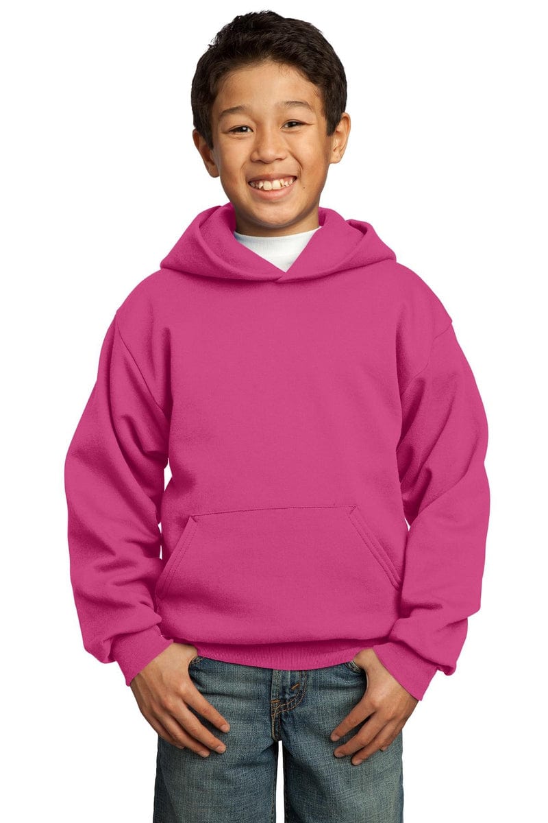 Port Sweatshirts/Fleece Port & Company ®  - Youth Core Fleece Pullover Hooded Sweatshirt.  PC90YH, Basic Colors