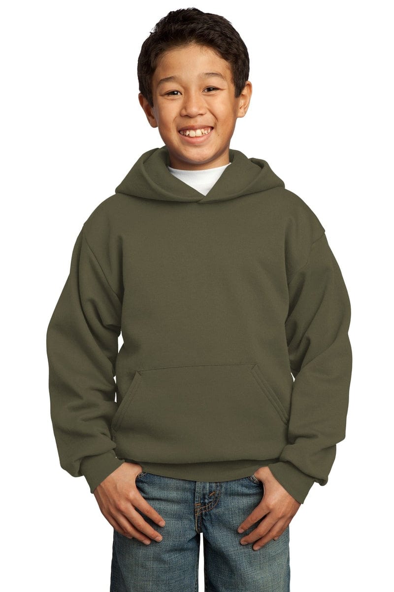 Port Sweatshirts/Fleece Port & Company ®  - Youth Core Fleece Pullover Hooded Sweatshirt.  PC90YH, Basic Colors