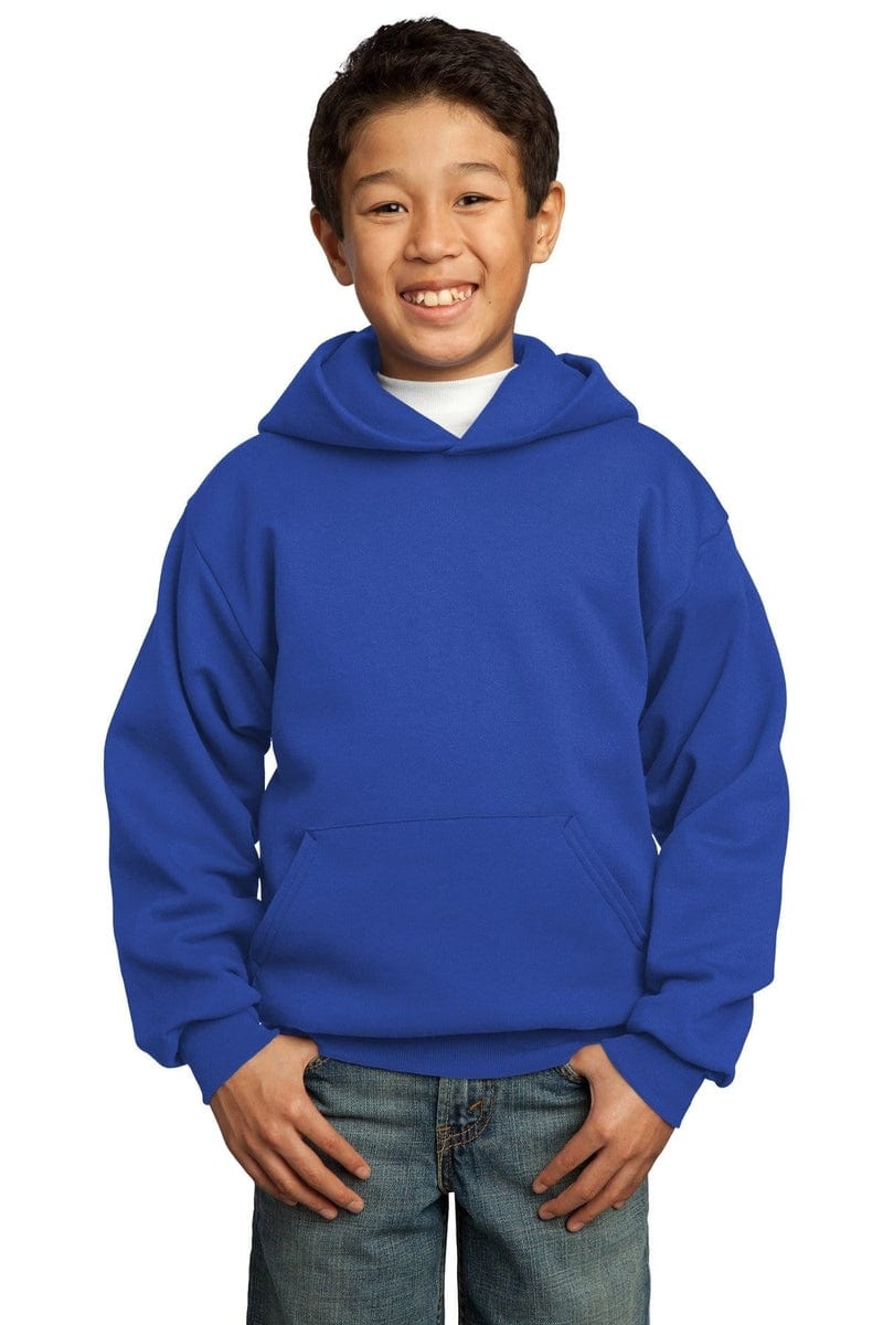 Port Sweatshirts/Fleece Port & Company ®  - Youth Core Fleece Pullover Hooded Sweatshirt.  PC90YH, Basic Colors