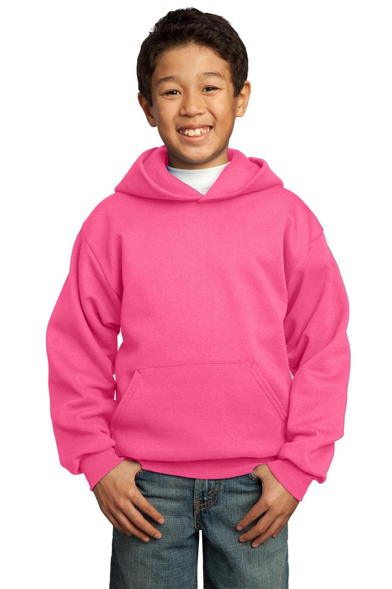 Port Sweatshirts/Fleece Port & Company ®  - Youth Core Fleece Pullover Hooded Sweatshirt.  PC90YH, Basic Colors