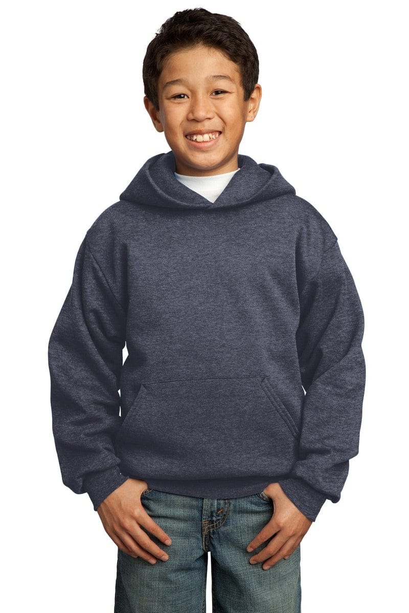 Port Sweatshirts/Fleece Port & Company ®  - Youth Core Fleece Pullover Hooded Sweatshirt.  PC90YH, Basic Colors