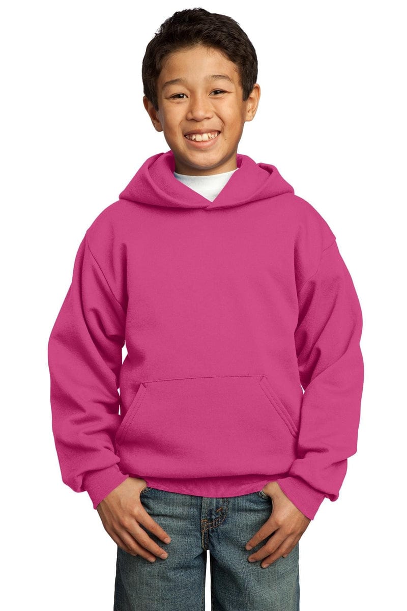 Port Sweatshirts/Fleece Port & Company ®  - Youth Core Fleece Pullover Hooded Sweatshirt.  PC90YH, Basic Colors