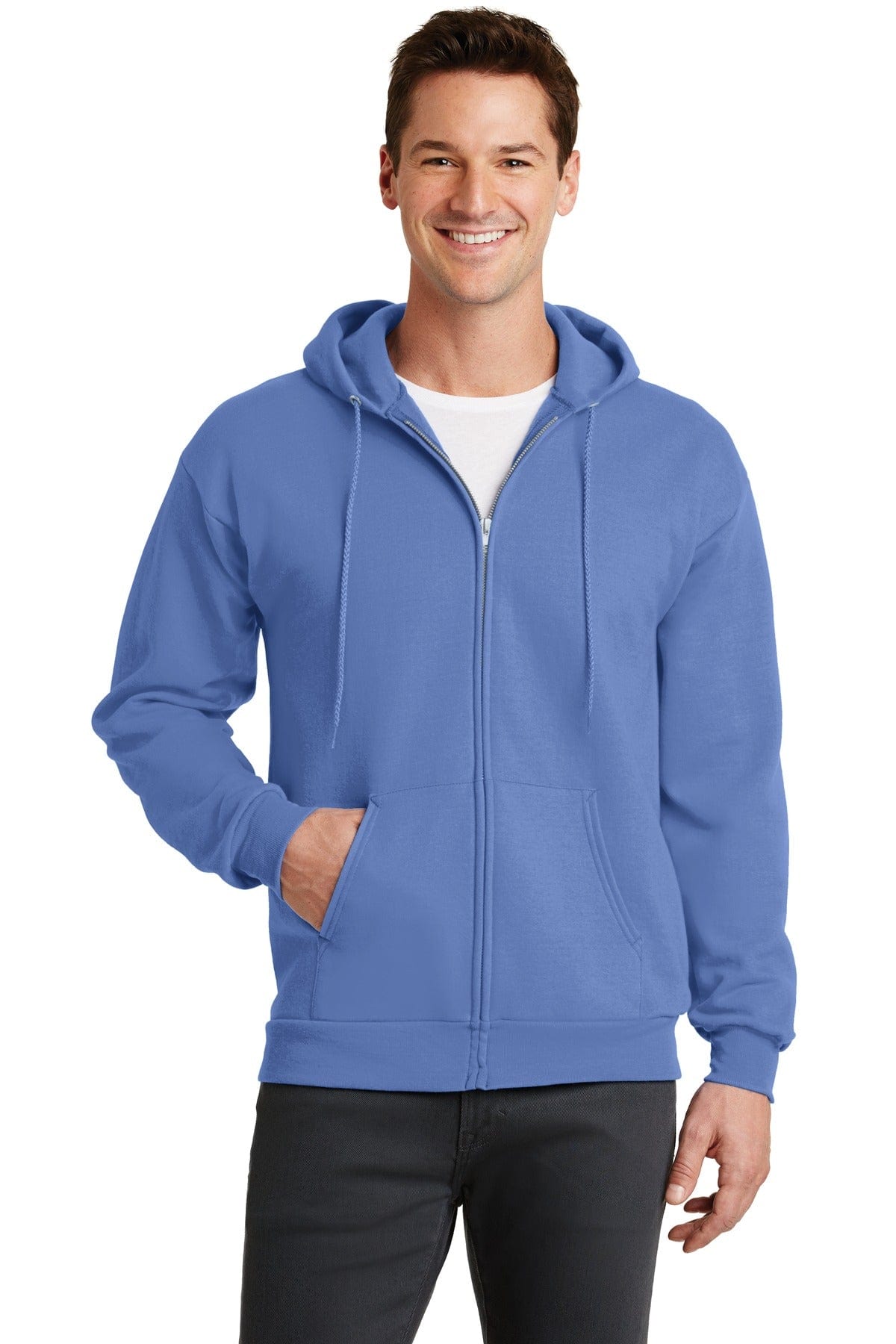 Port Sweatshirts/Fleece S / Carolina Blue Port & Company ®  - Core Fleece Full-Zip Hooded Sweatshirt. PC78ZH