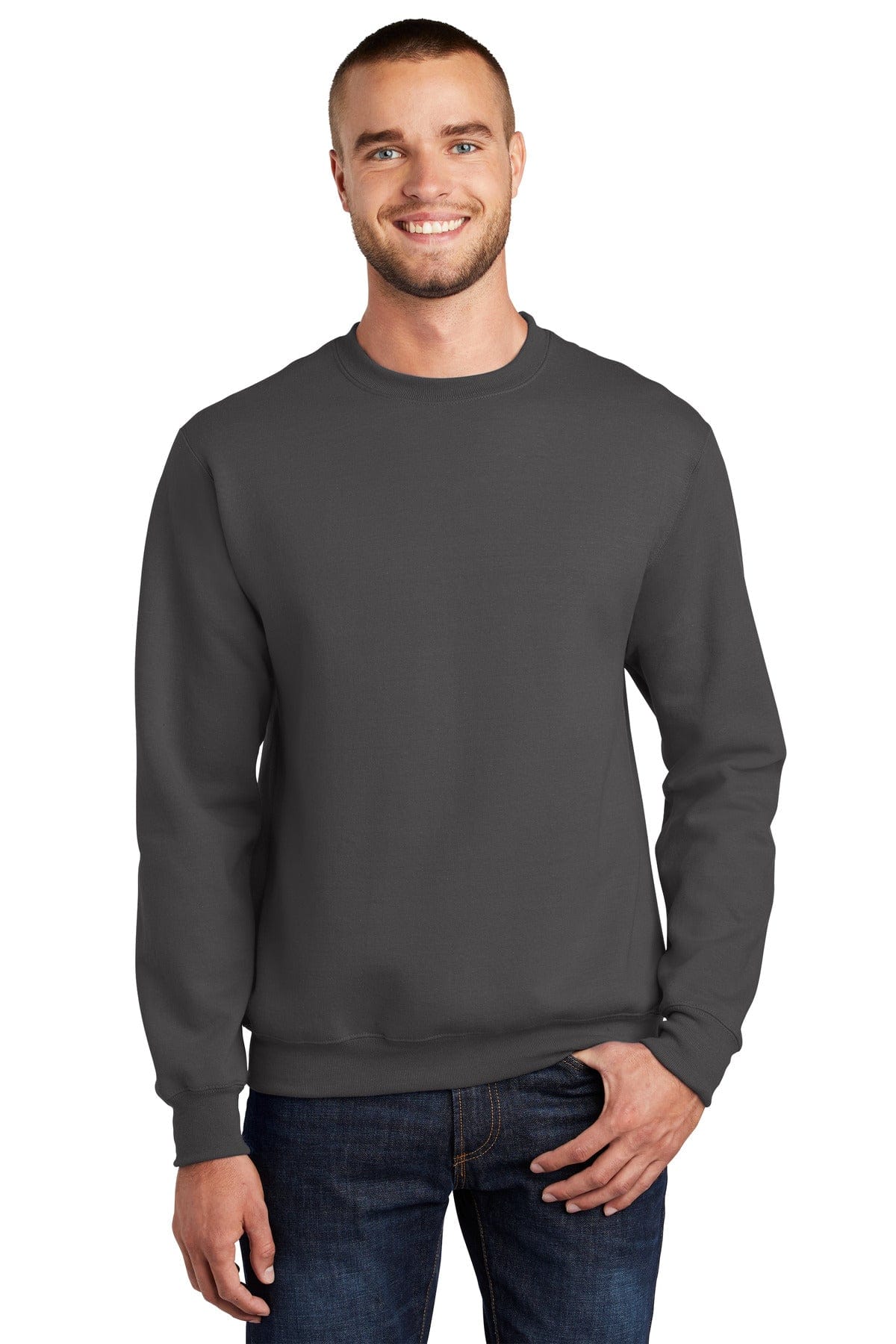 Port Sweatshirts/Fleece S / Charcoal Port & Company ®  - Essential Fleece Crewneck Sweatshirt.  PC90