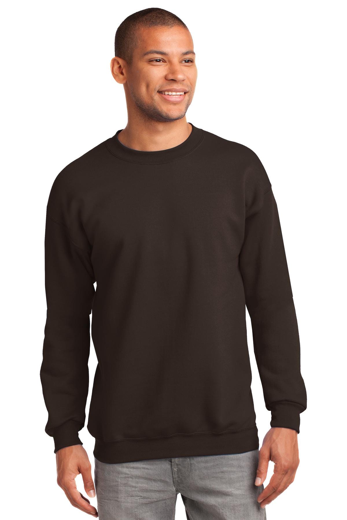 Port Sweatshirts/Fleece S / Dark Chocolate Brown Port & Company ®  - Essential Fleece Crewneck Sweatshirt.  PC90