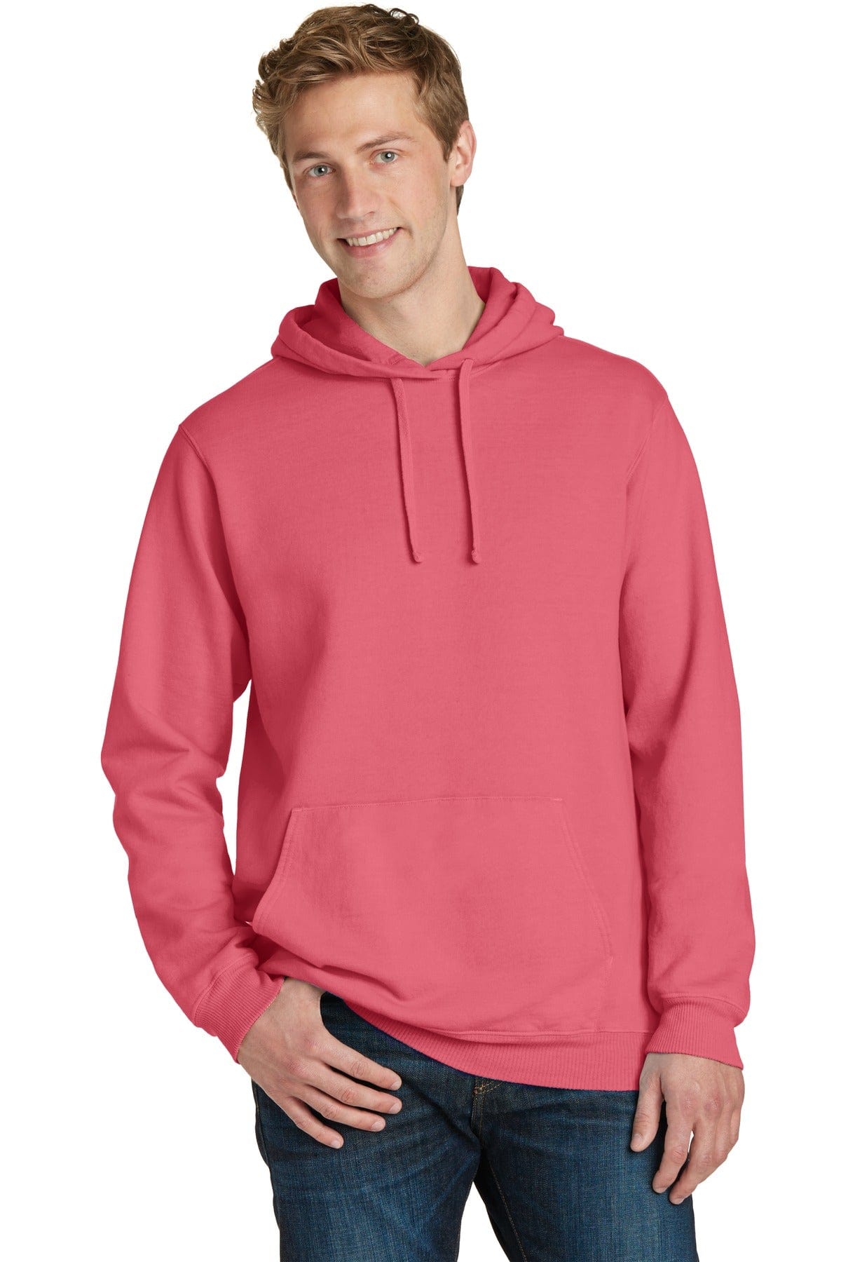 Port Sweatshirts/Fleece S / Fruit Punch Port & Company ®  Beach Wash ™  Garment-Dyed Pullover Hooded Sweatshirt. PC098H