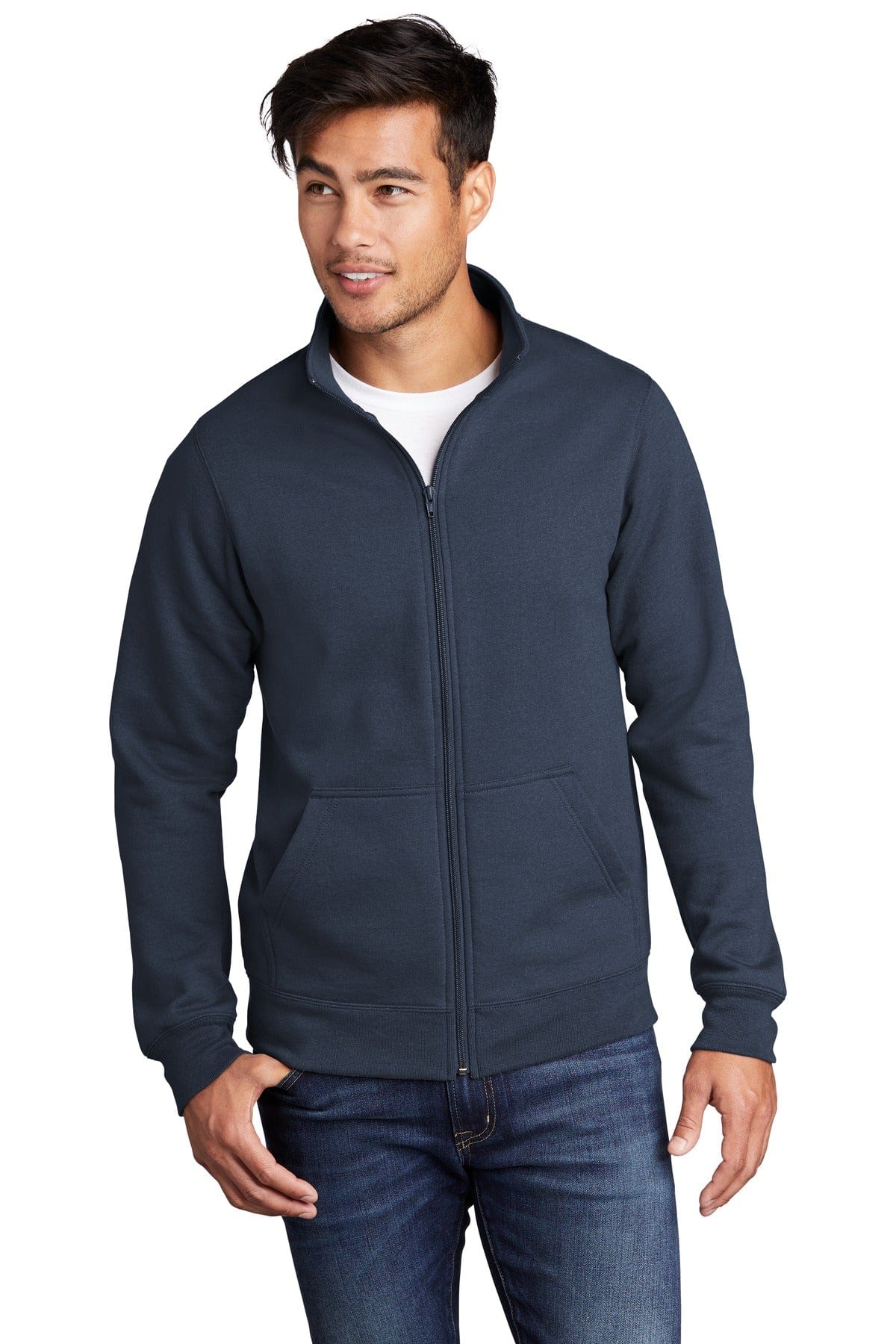 Port Sweatshirts/Fleece S / Navy Port & Company  ®  Core Fleece Cadet Full-Zip Sweatshirt PC78FZ