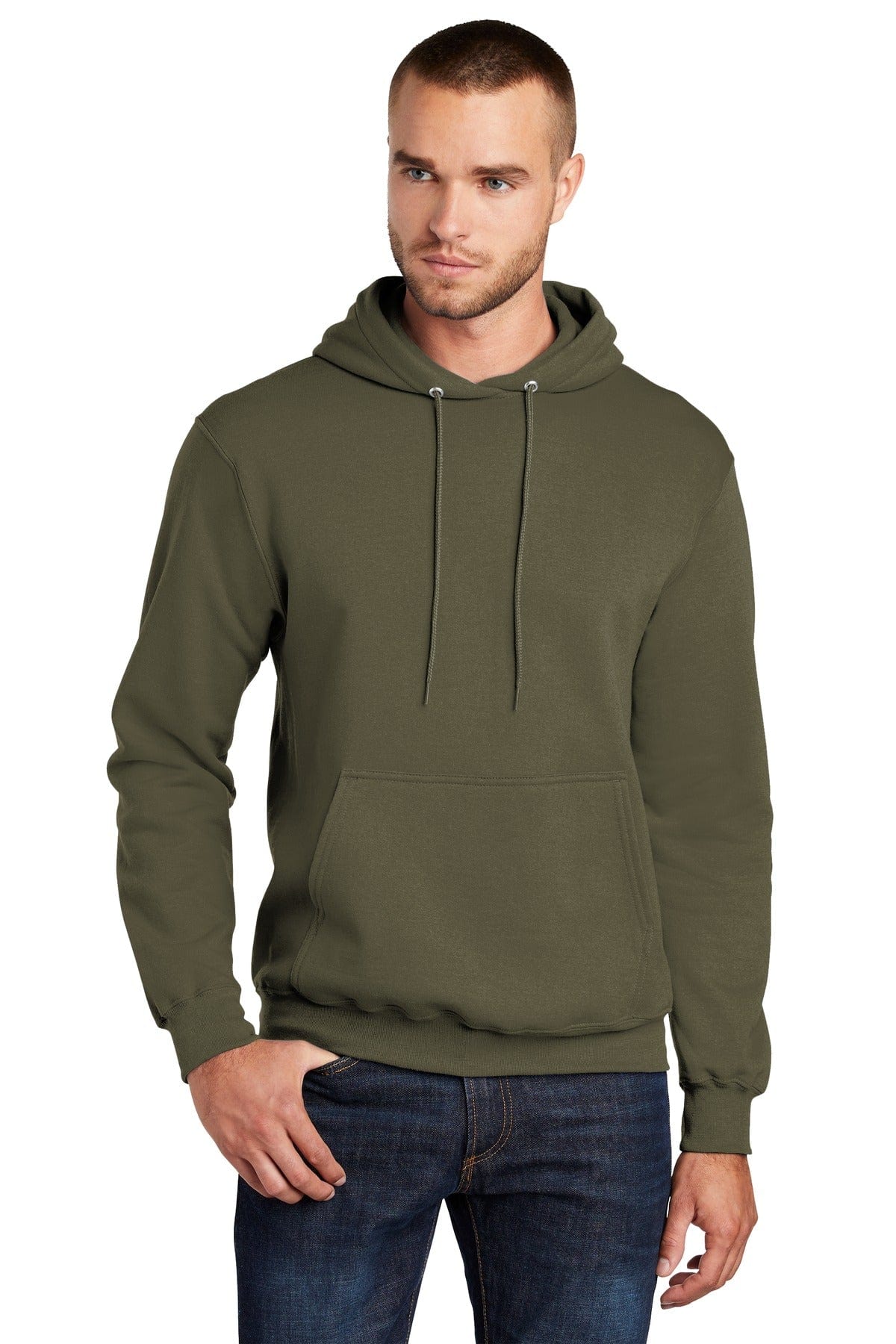 Port Sweatshirts/Fleece S / Olive Drab Green Port & Company ®  - Core Fleece Pullover Hooded Sweatshirt. PC78H