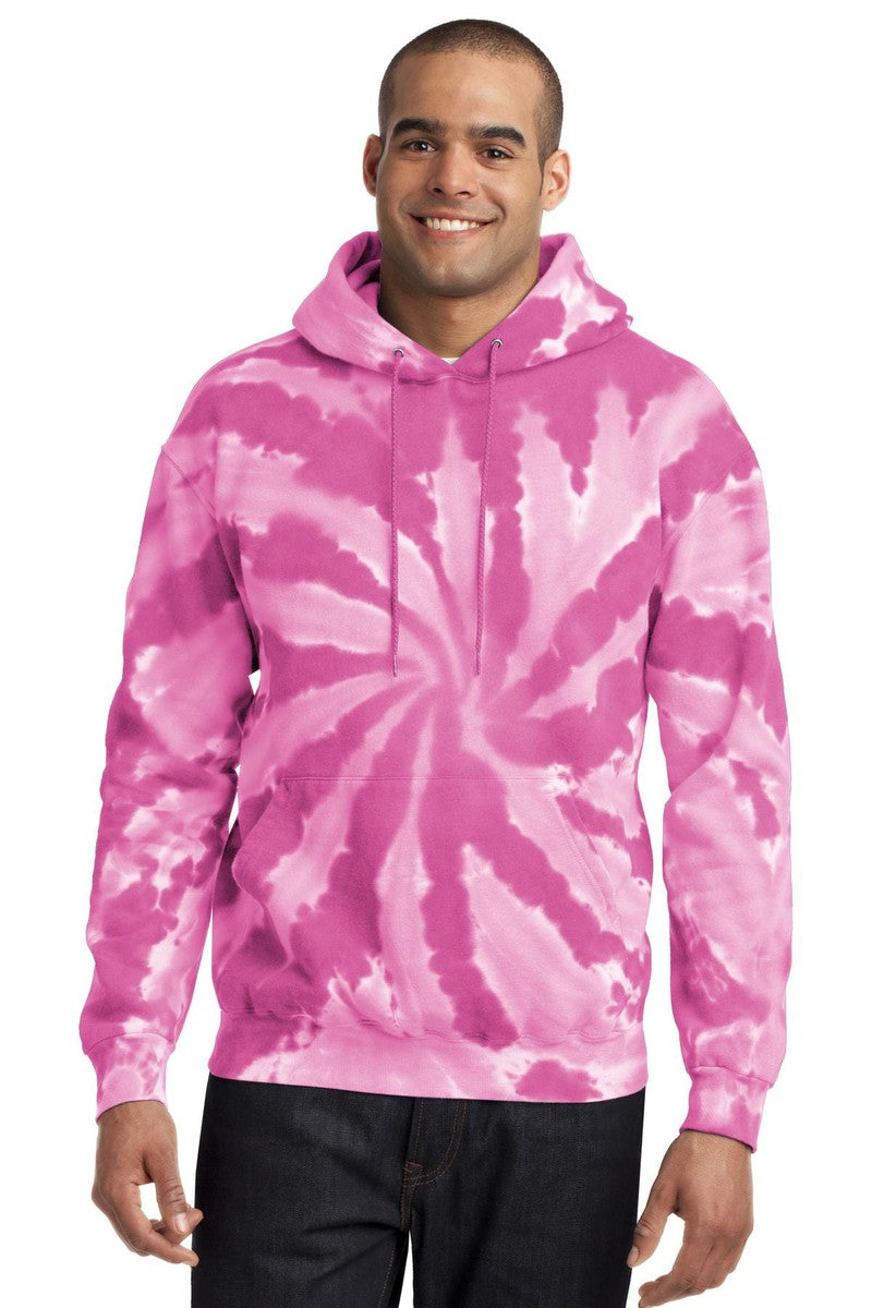 Port Sweatshirts/Fleece S / Pink Port & Company ®  Tie-Dye Pullover Hooded Sweatshirt. PC146