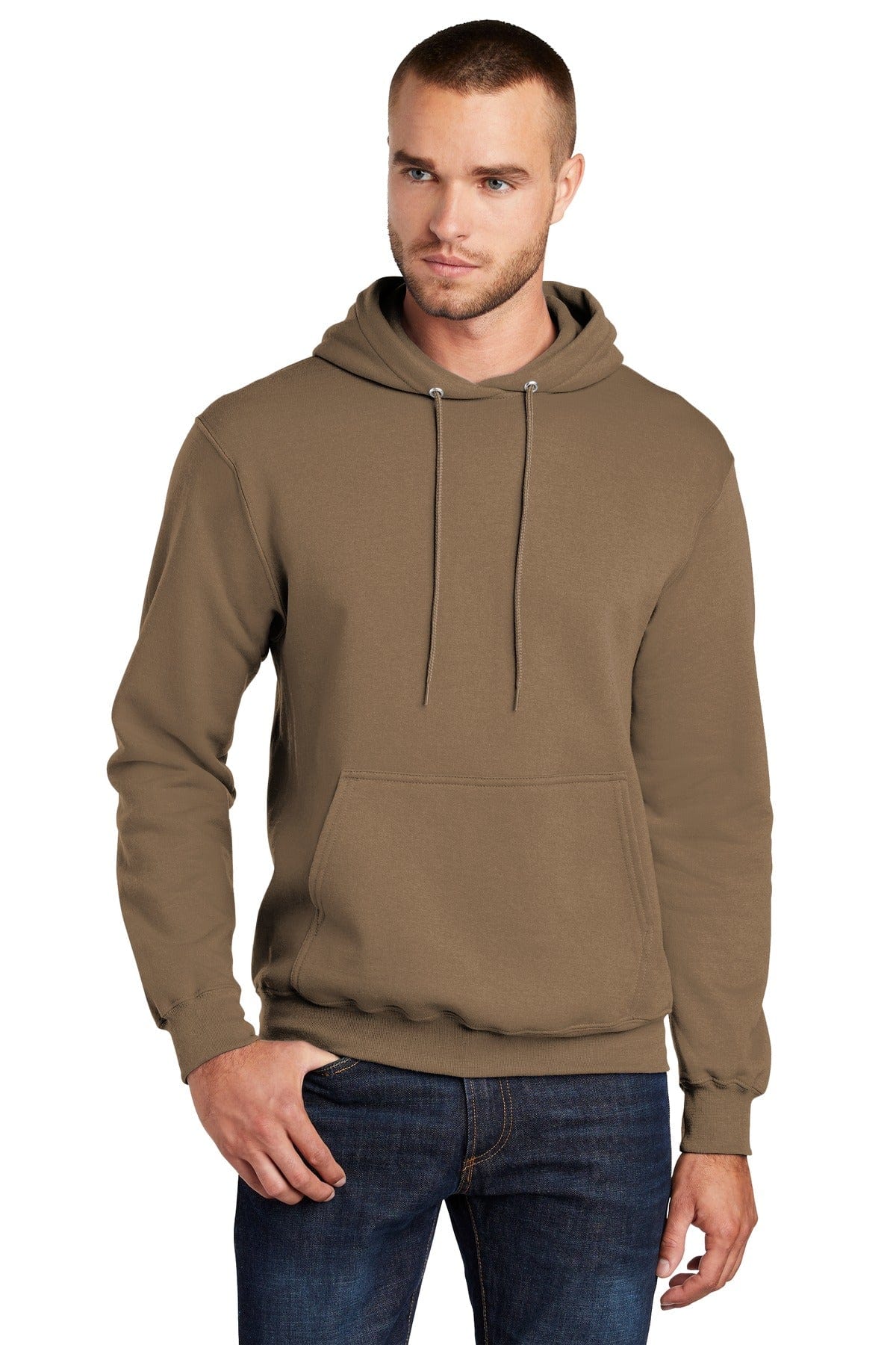 Port Sweatshirts/Fleece S / Woodland Brown Port & Company ®  - Core Fleece Pullover Hooded Sweatshirt. PC78H