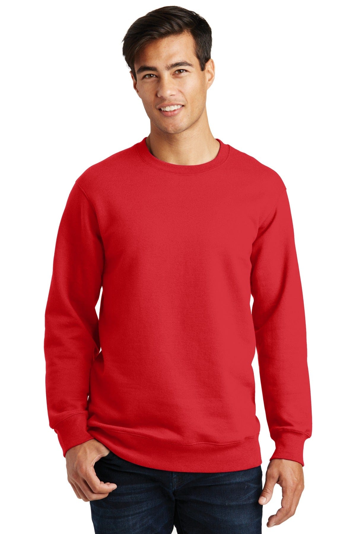 Port Sweatshirts/Fleece XS / Bright Red Port & Company ®  Fan Favorite Fleece Crewneck Sweatshirt. PC850