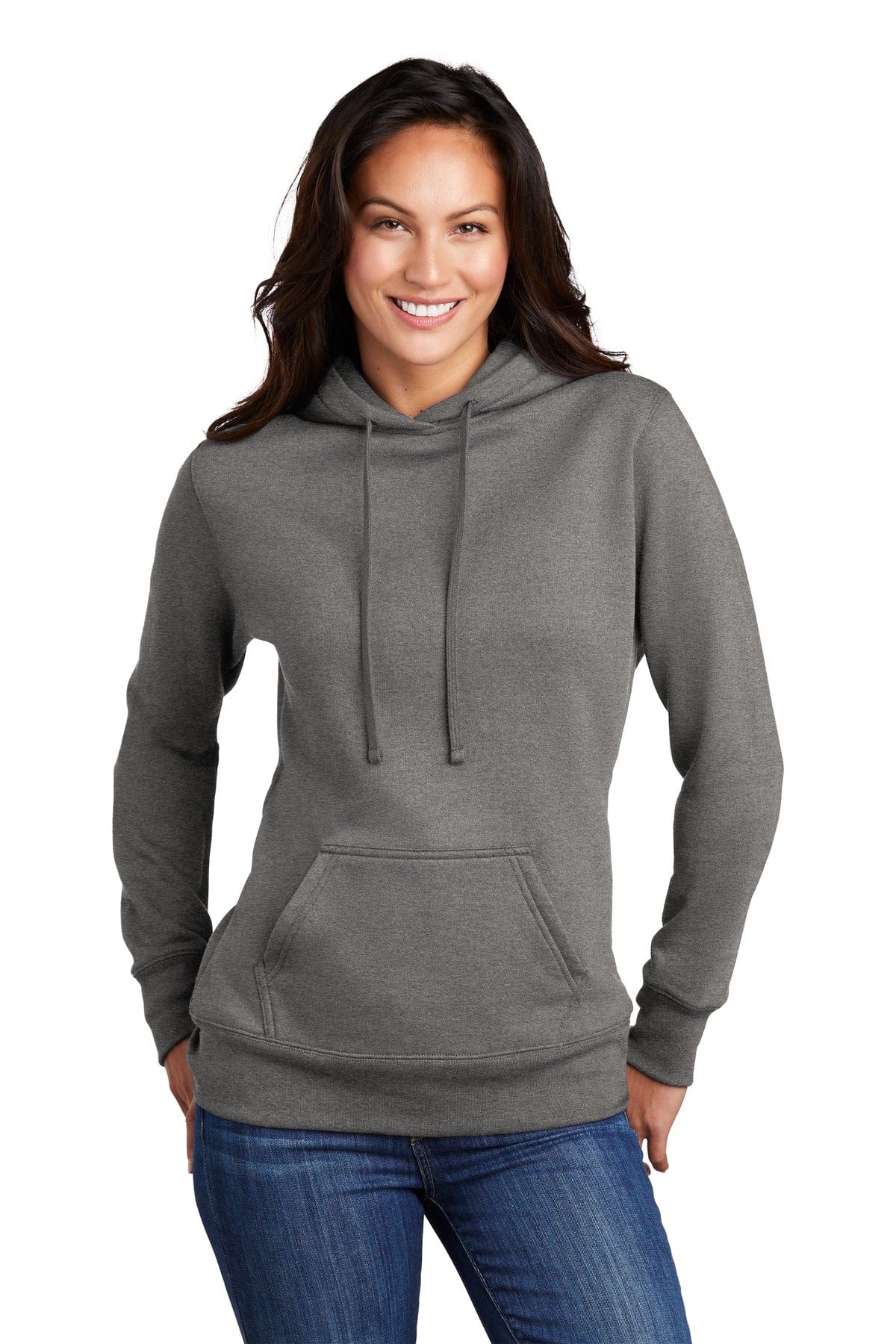 Port Sweatshirts/Fleece XS / Graphite Heather Port & Company  ®  Ladies Core Fleece Pullover Hooded Sweatshirt LPC78H