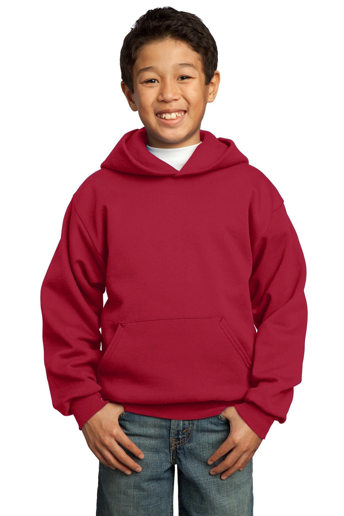 Port Sweatshirts/Fleece XS / Red Port & Company ®  - Youth Core Fleece Pullover Hooded Sweatshirt.  PC90YH