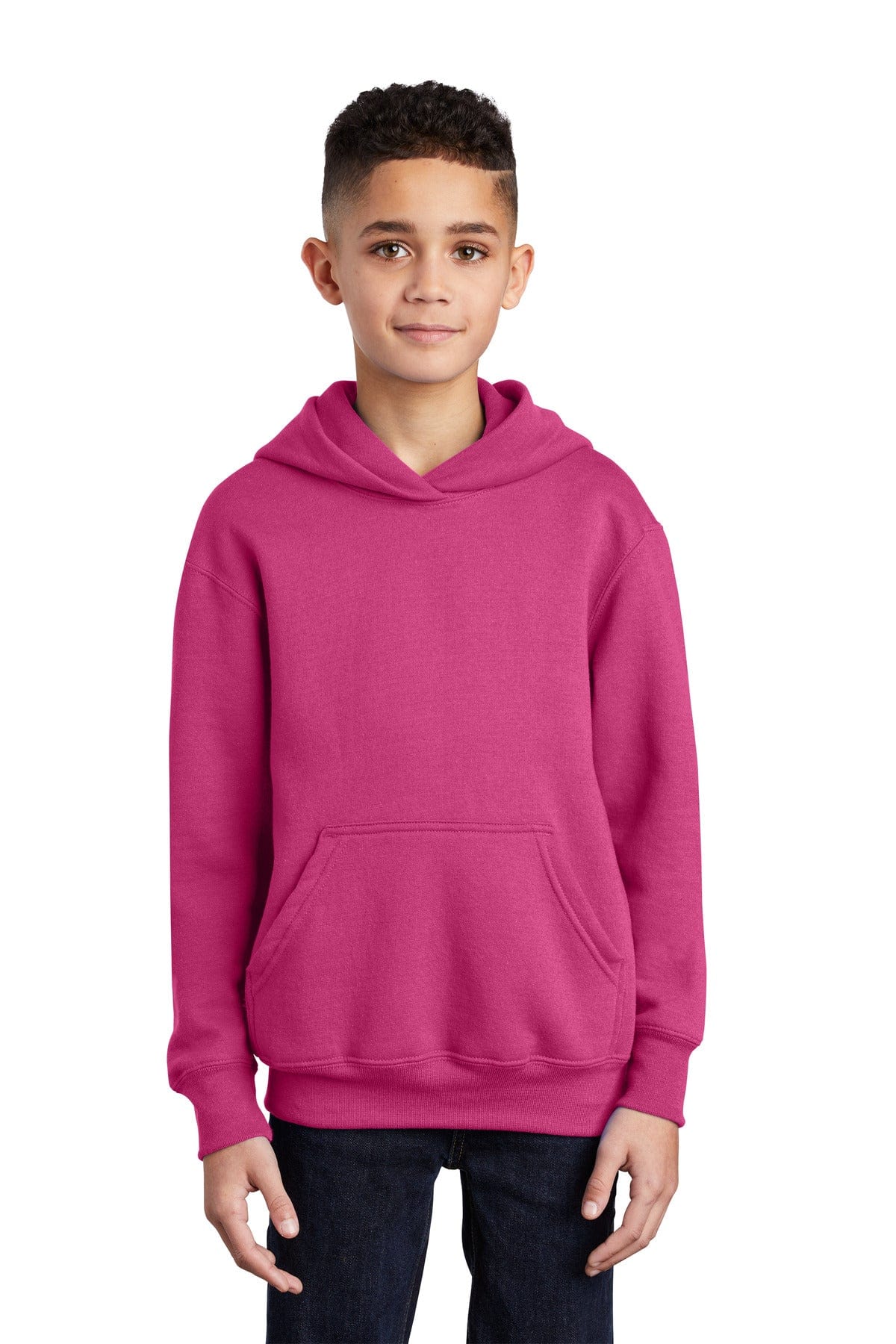 Port Sweatshirts/Fleece XS / Sangria Port & Company ®  - Youth Core Fleece Pullover Hooded Sweatshirt.  PC90YH, Basic Colors