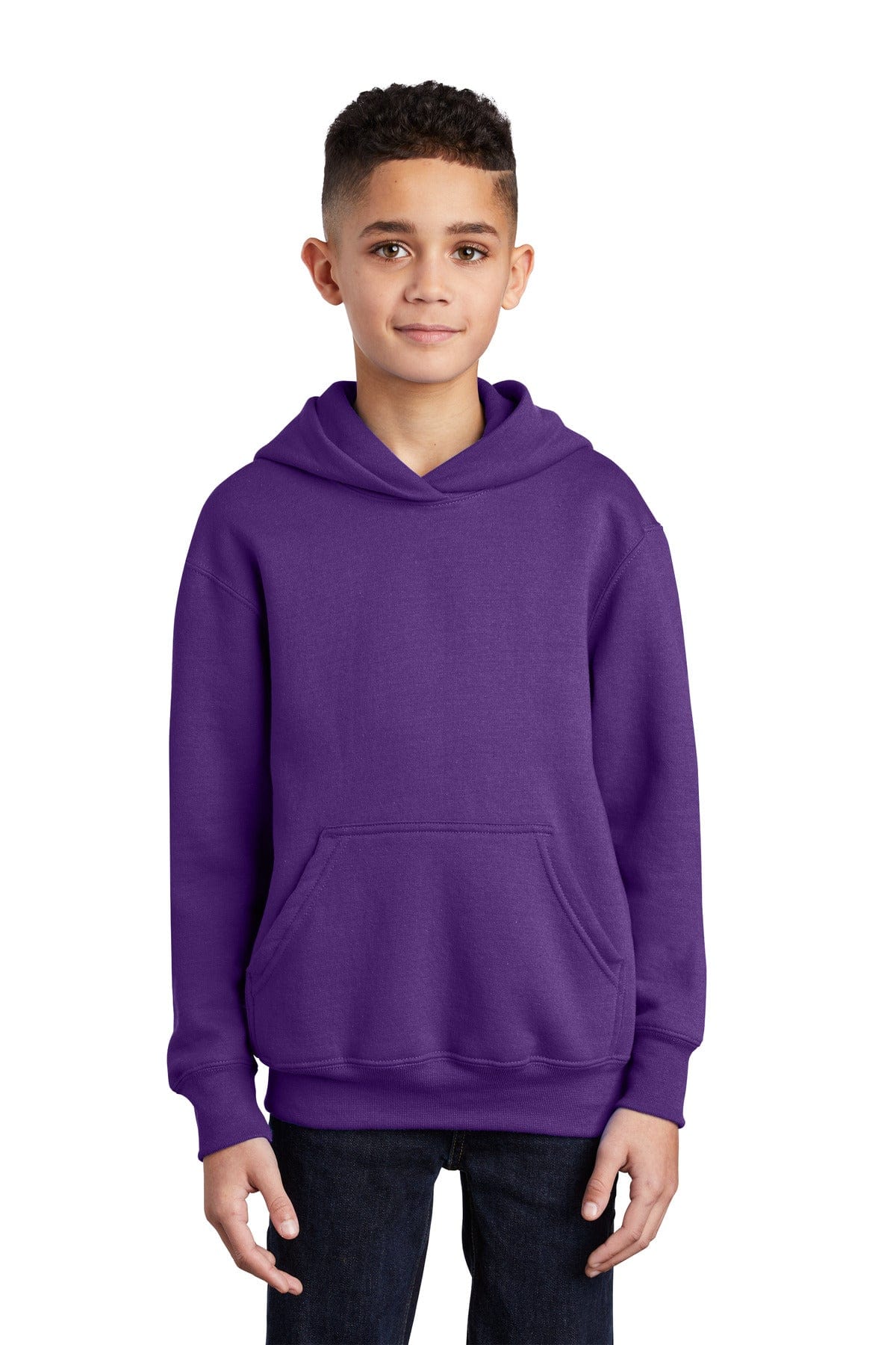 Port Sweatshirts/Fleece XS / Team Purple Port & Company ®  - Youth Core Fleece Pullover Hooded Sweatshirt.  PC90YH, Basic Colors