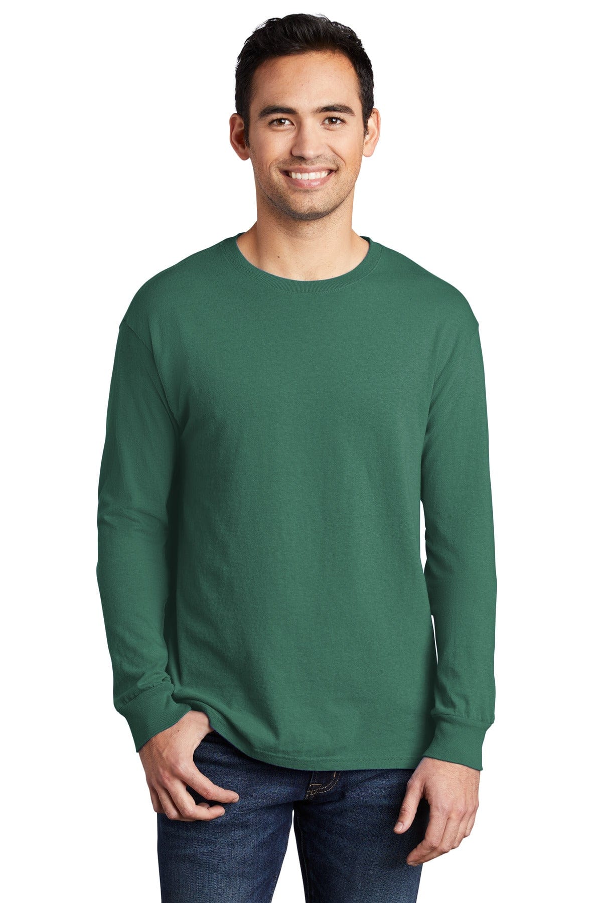 Port T-Shirts 2XL / Nordic Green Port & Company ®  Beach Wash ™  Garment-Dyed Long Sleeve Tee PC099LS, Basic Colors