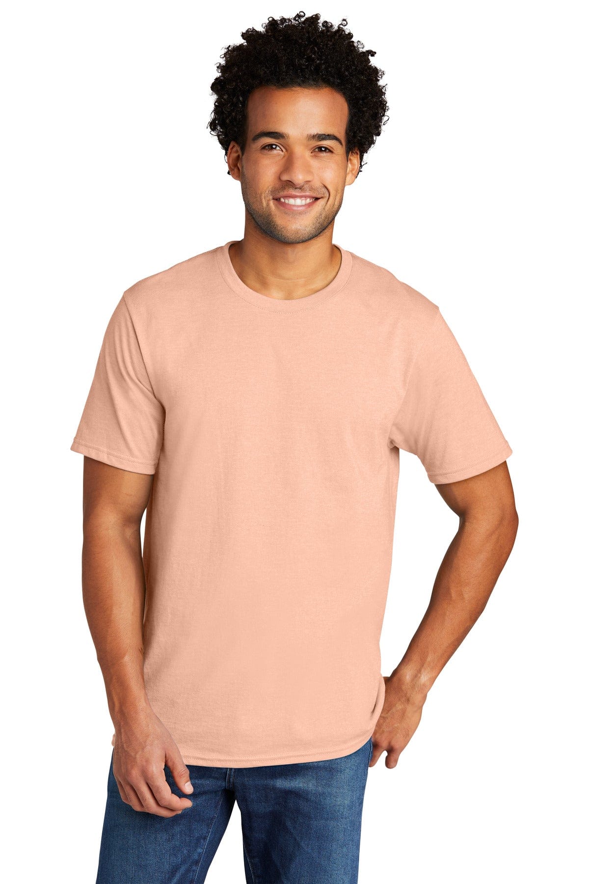 Port T-Shirts 3XL / Heathered Dusty Peach Port & Company ®  Tri-Blend Tee. PC330, Basic Colors