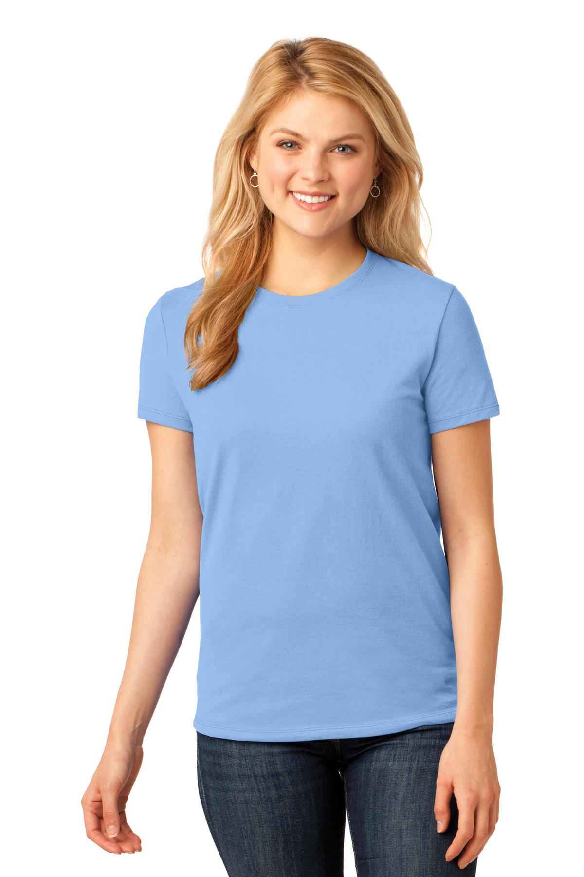 Port T-Shirts 3XL / Light Blue Port & Company ®  Ladies Core Cotton Tee. LPC54, Basic Colors
