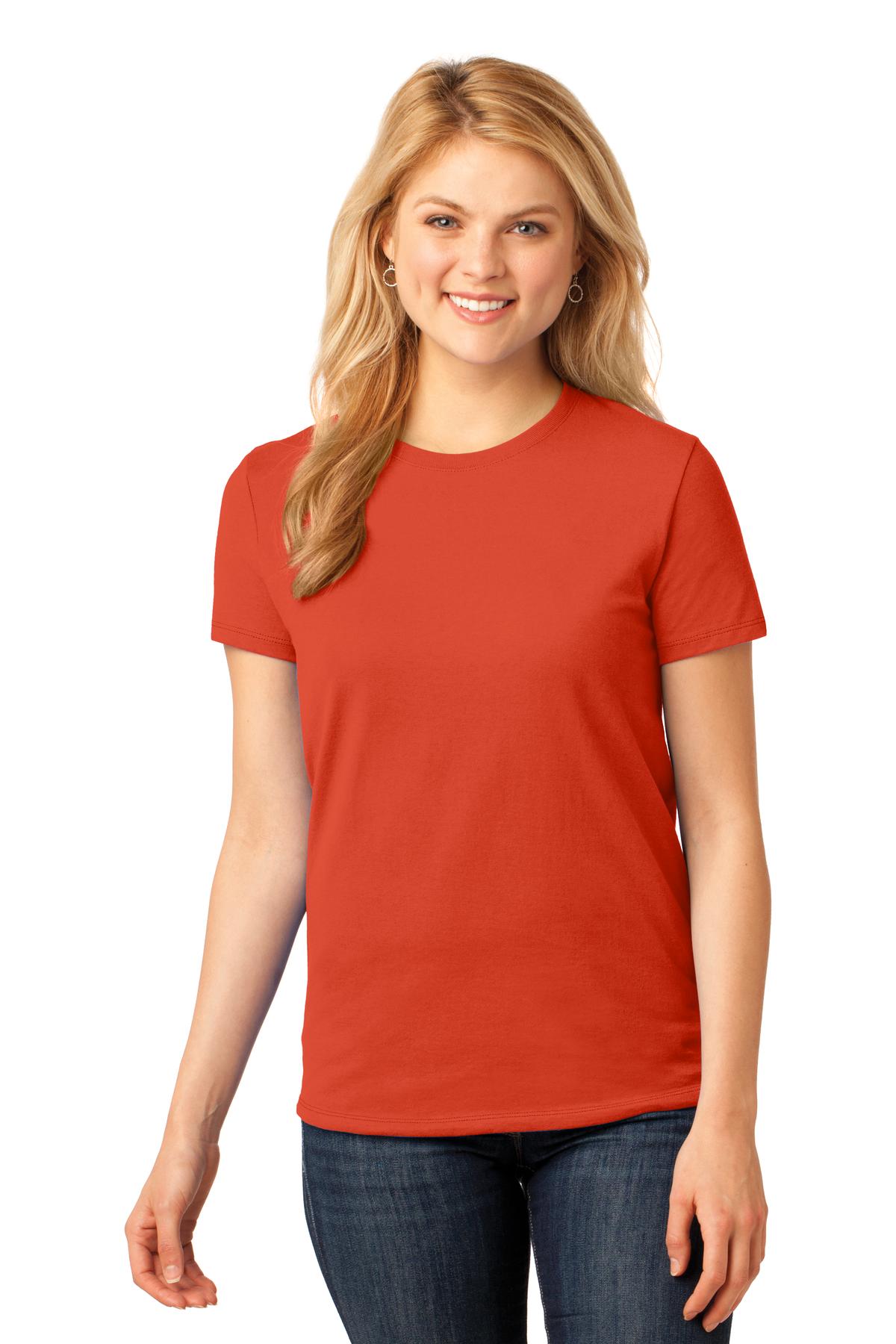 Port T-Shirts 3XL / Orange Port & Company ®  Ladies Core Cotton Tee. LPC54, Traditional Colors