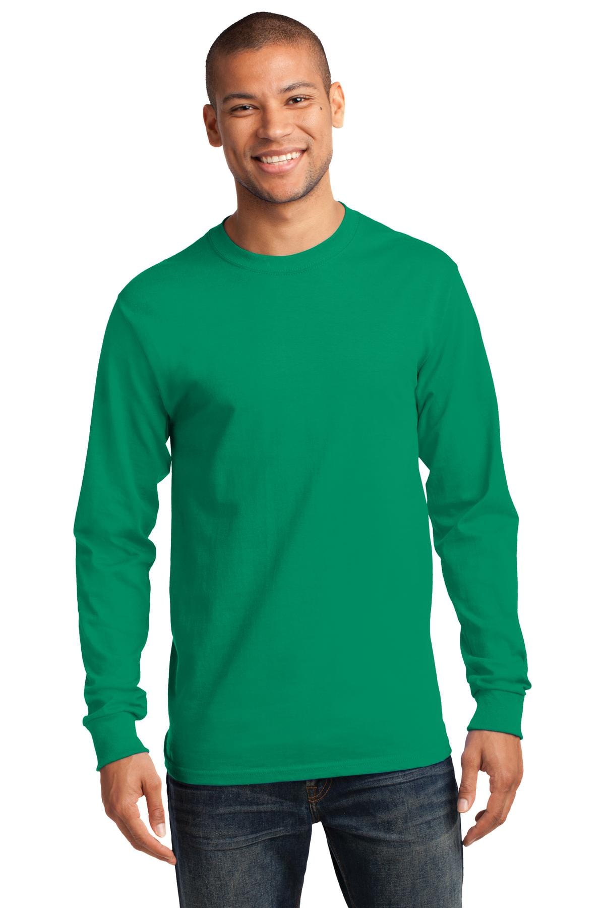 Port T-Shirts L / Kelly Port & Company PC61LS: Cotton Long Sleeve Shirts