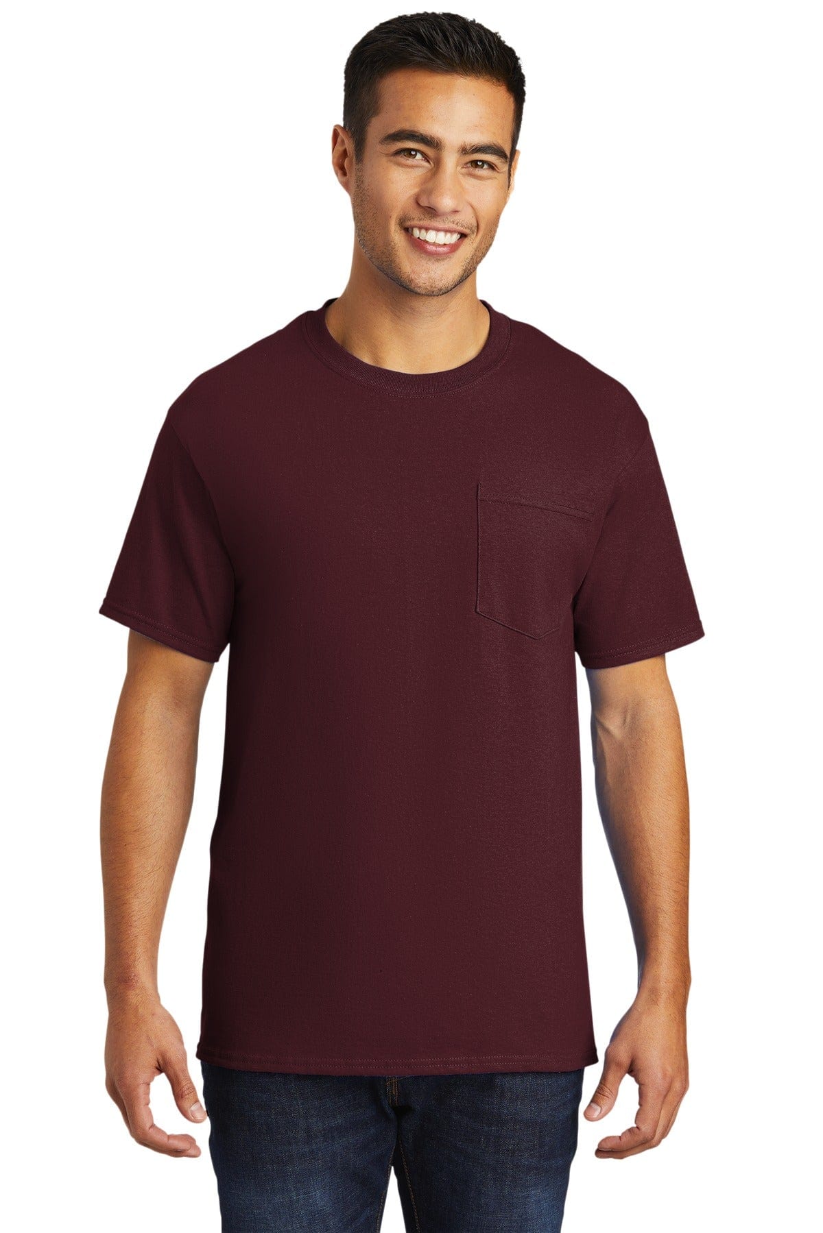 Port T-Shirts LT / Athletic Maroon Port & Company ®  - Tall Essential Pocket Tee. PC61PT