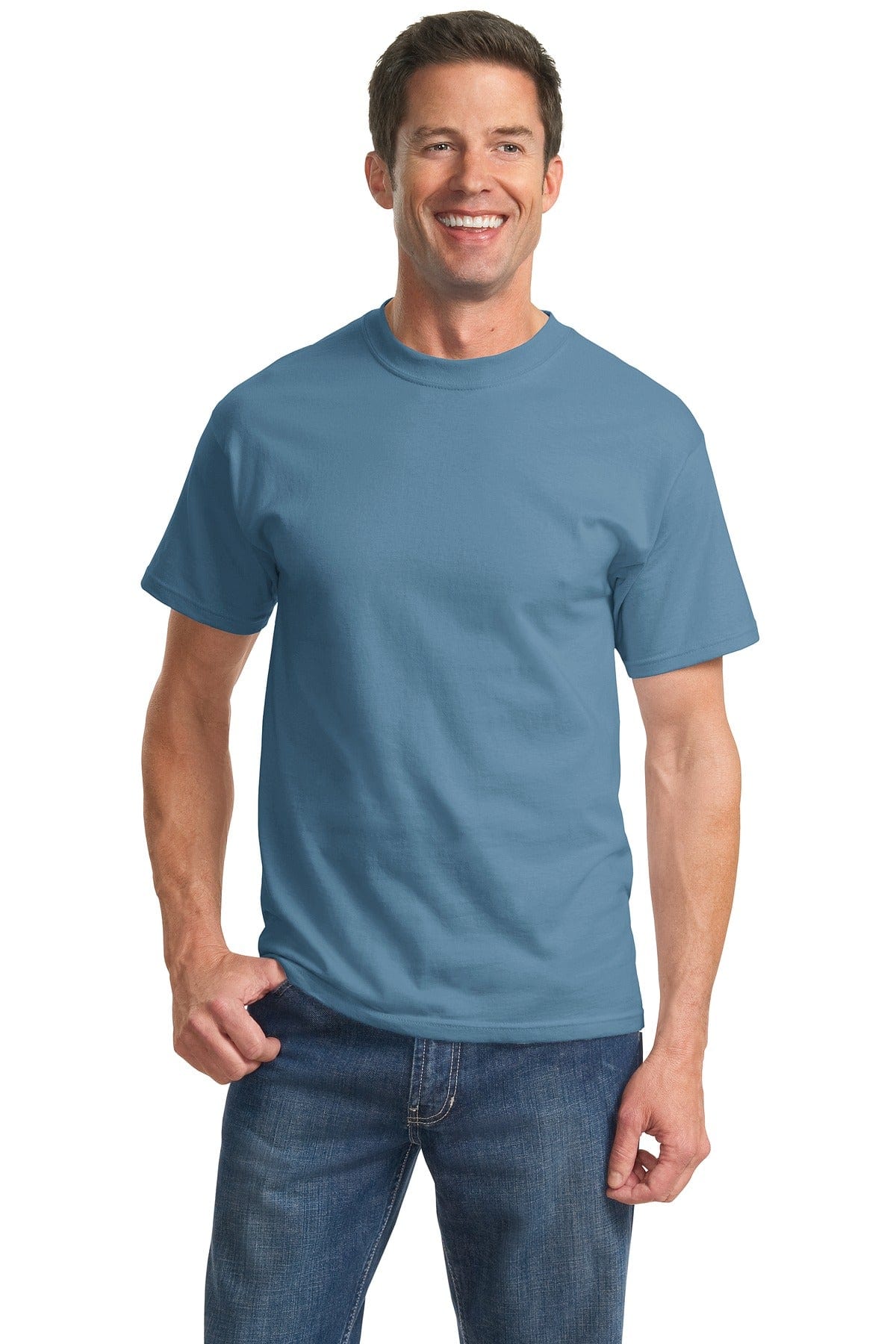 Port T-Shirts LT / Colonial Blue Port & Company ®  - Tall Essential Tee.  PC61T, Basic Colors