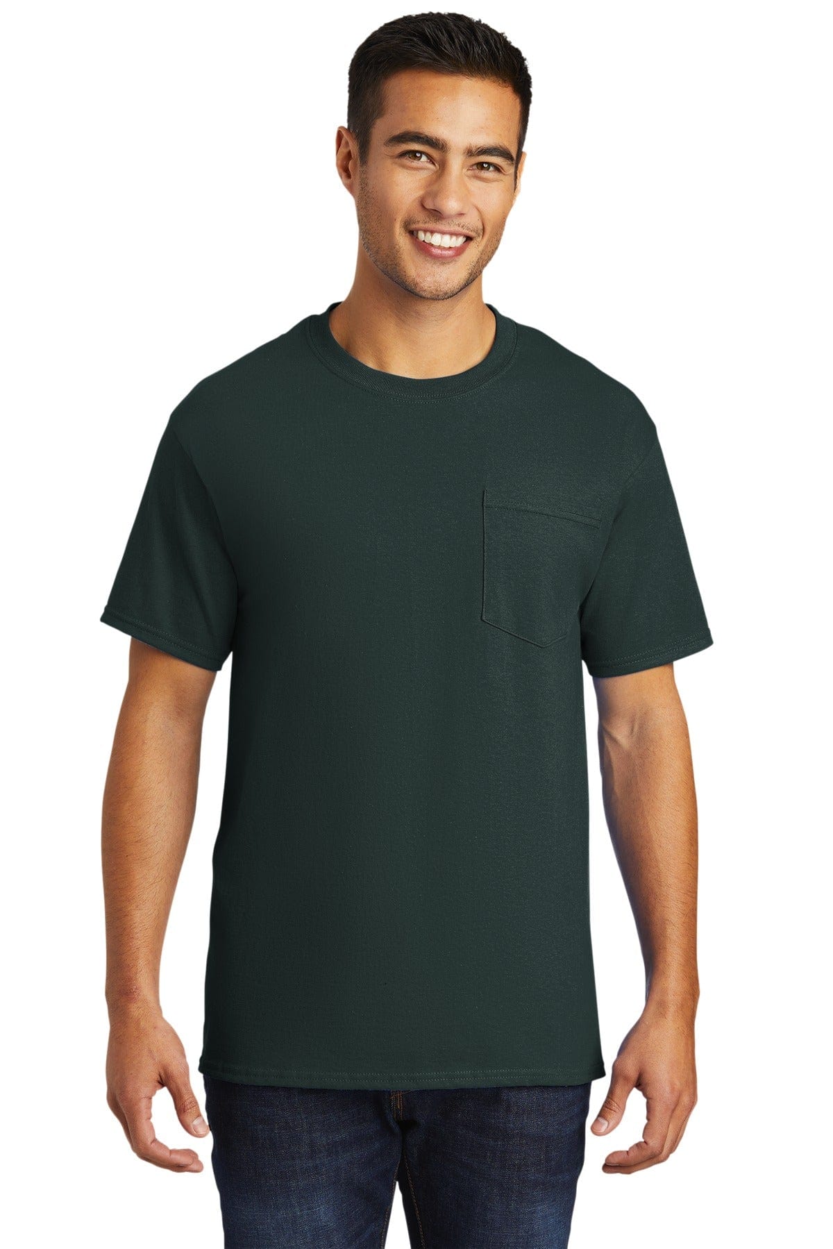 Port T-Shirts LT / Dark Green Port & Company ®  - Tall Essential Pocket Tee. PC61PT