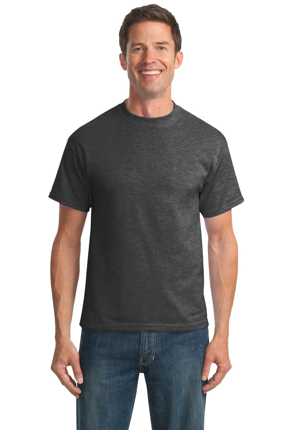 Port T-Shirts LT / Dark Heather Grey Port & Company ®  Tall Core Blend Tee. PC55T, Basic Colors