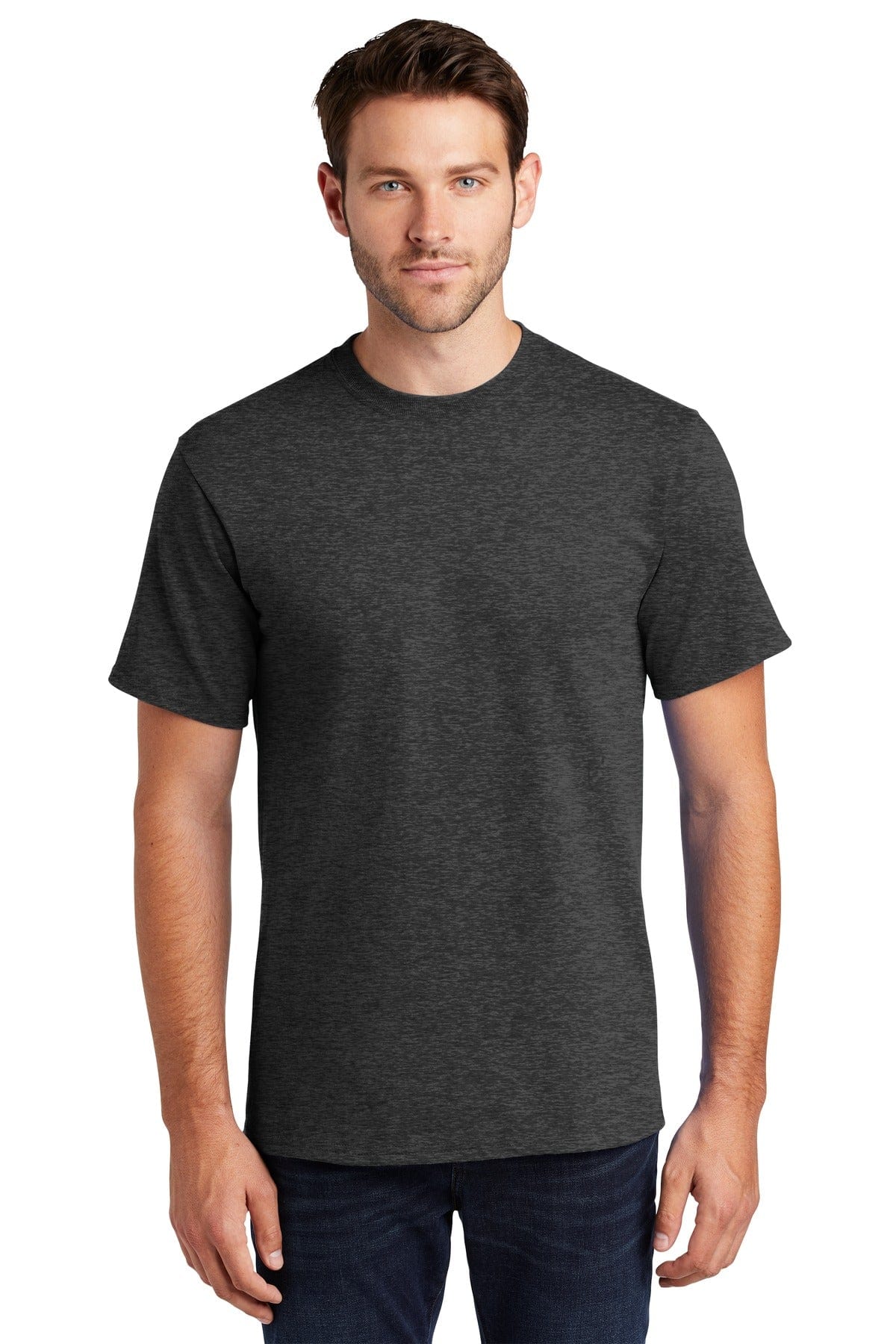 Port T-Shirts LT / Dark Heather Grey Port & Company ®  - Tall Essential Tee.  PC61T, Basic Colors