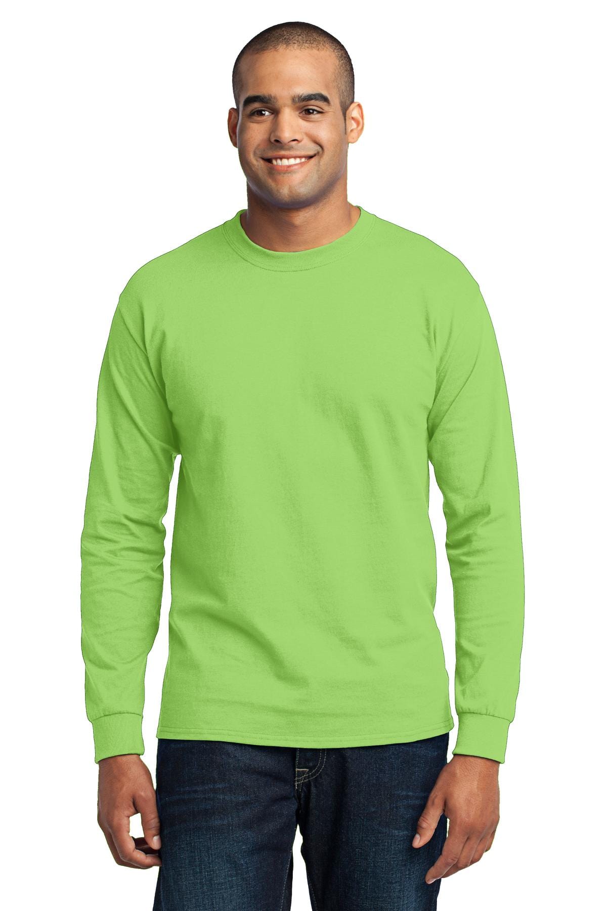 Port T-Shirts LT / Lime Port & Company ®  Tall Long Sleeve Core Blend Tee. PC55LST