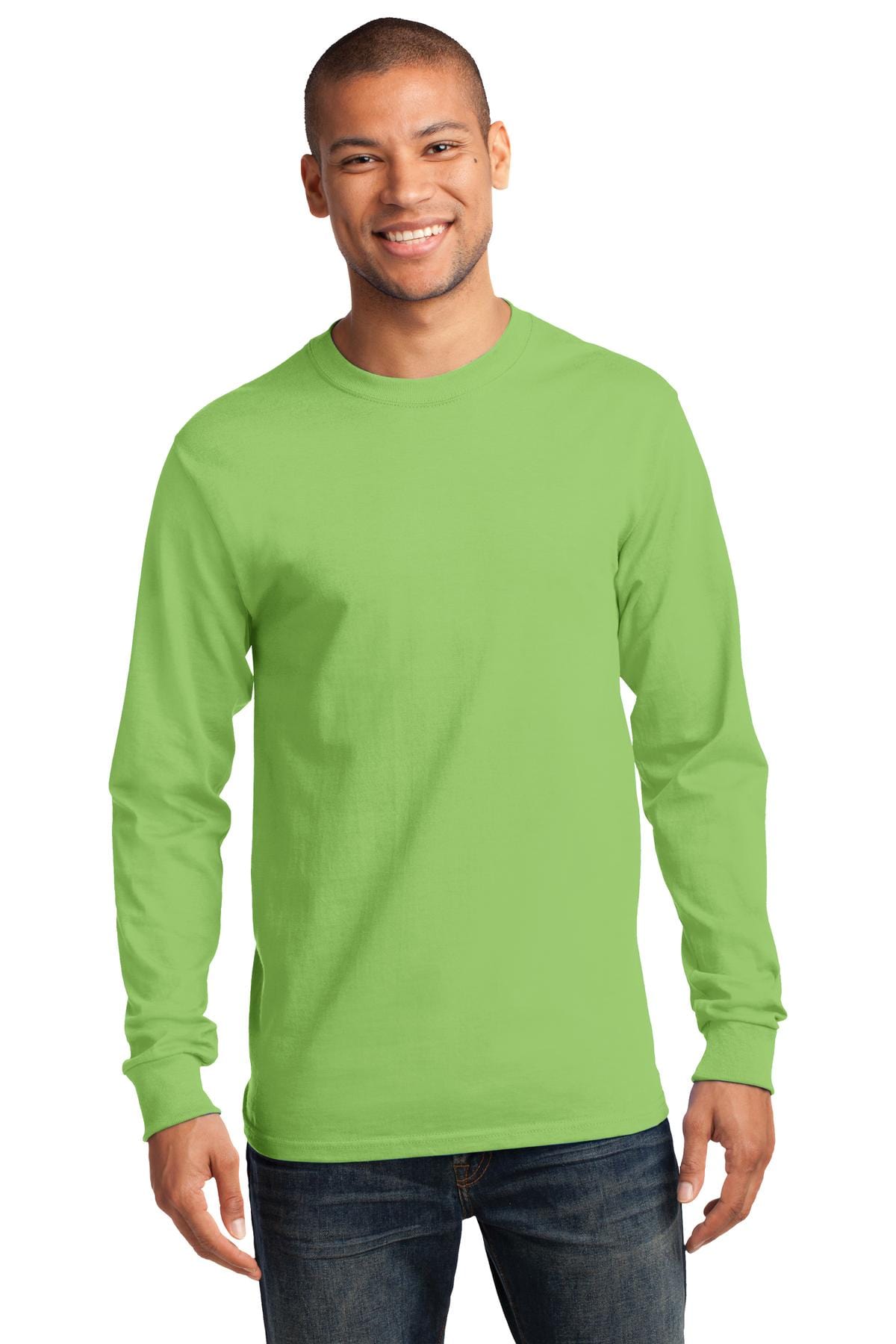 Port T-Shirts LT / Lime Port & Company ®  - Tall Long Sleeve Essential Tee. PC61LST