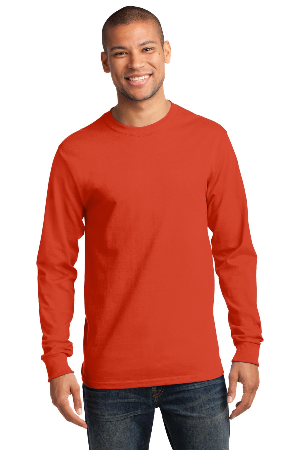Port T-Shirts LT / Orange Port & Company ®  - Tall Long Sleeve Essential Tee. PC61LST, Basic Colors