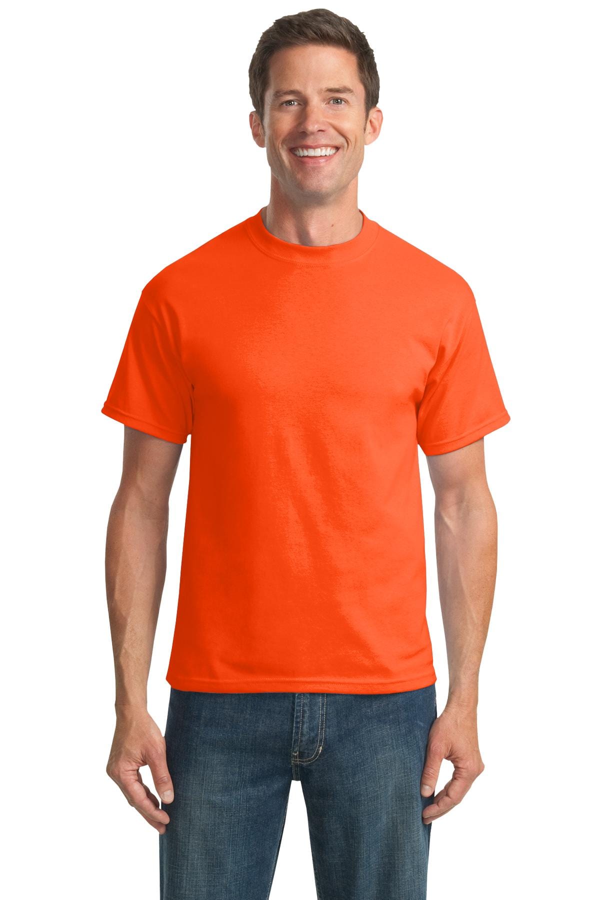 Port T-Shirts LT / Safety Orange Port & Company ®  Tall Core Blend Tee. PC55T, Basic Colors
