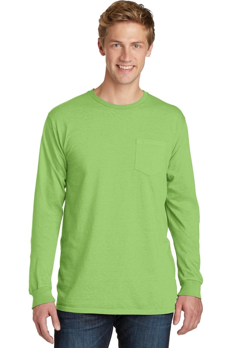 Port T-Shirts Port & Company ®  Beach Wash ™  Garment-Dyed Long Sleeve Pocket Tee  PC099LSP