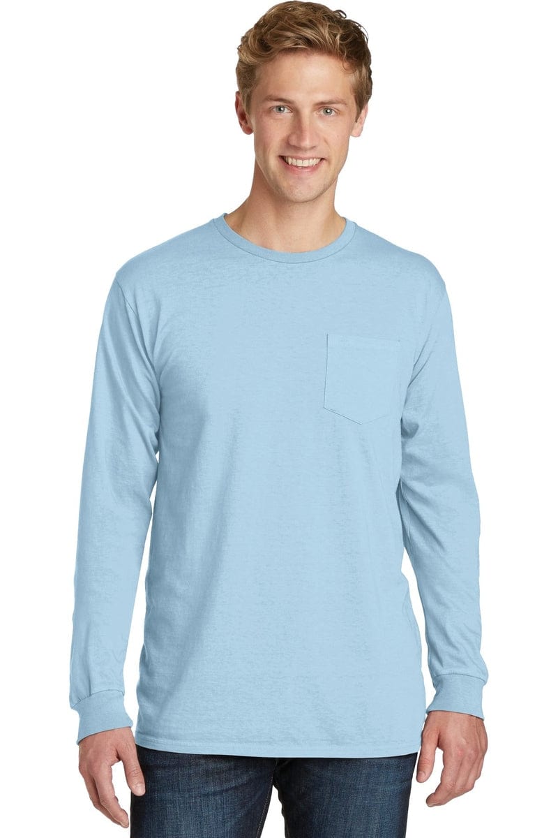Port T-Shirts Port & Company ®  Beach Wash ™  Garment-Dyed Long Sleeve Pocket Tee  PC099LSP