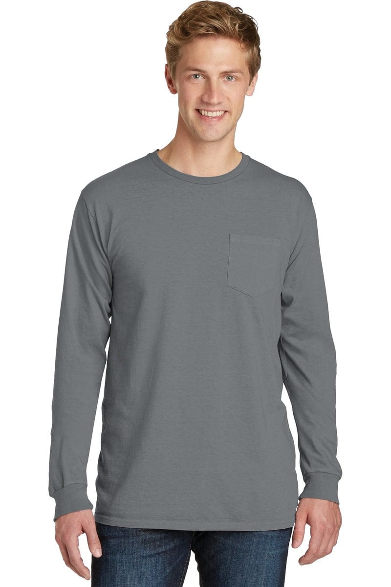 Port T-Shirts Port & Company ®  Beach Wash ™  Garment-Dyed Long Sleeve Pocket Tee  PC099LSP