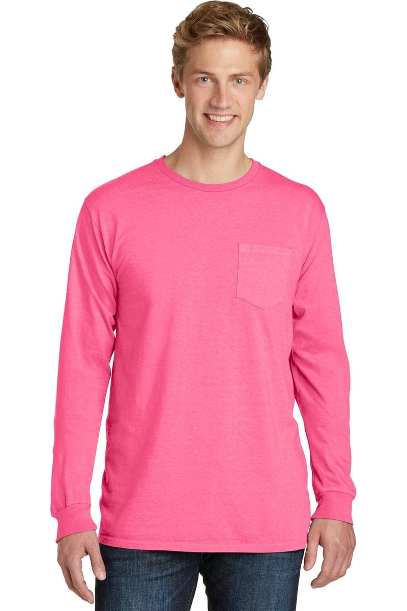 Port T-Shirts Port & Company ®  Beach Wash ™  Garment-Dyed Long Sleeve Pocket Tee  PC099LSP