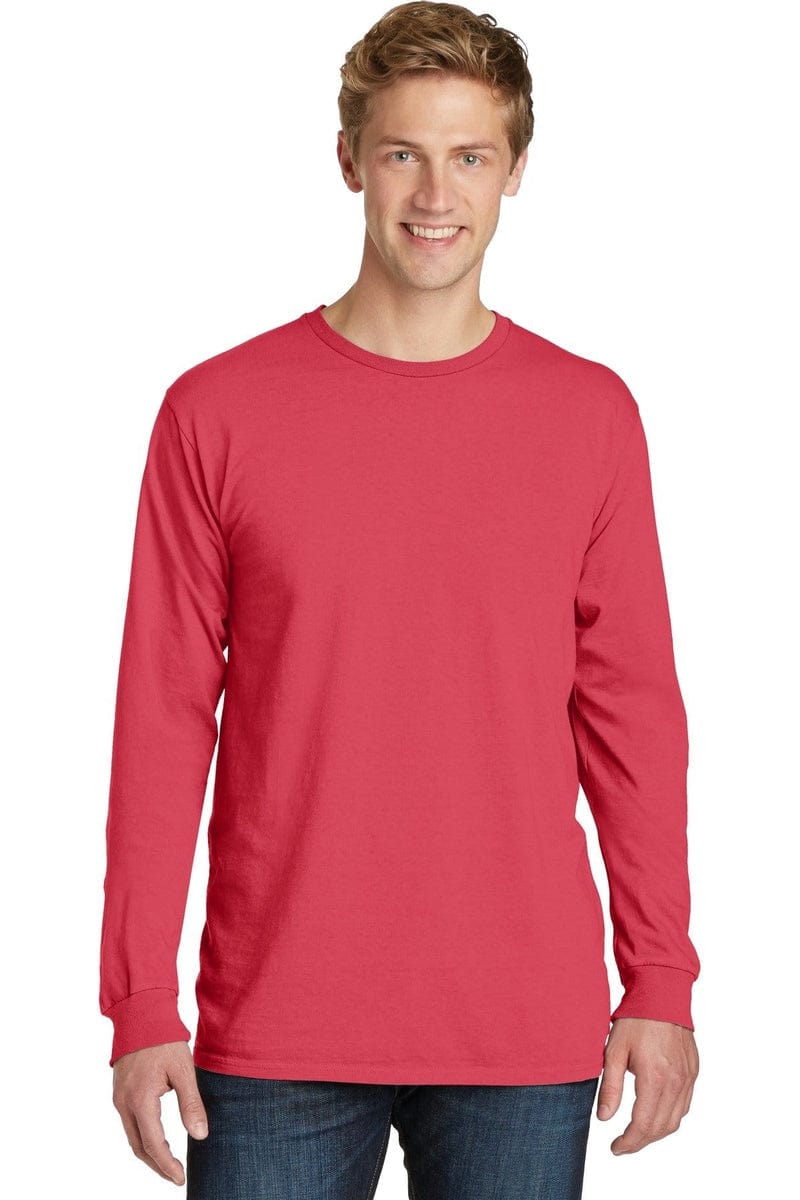 Port T-Shirts Port & Company ®  Beach Wash ™  Garment-Dyed Long Sleeve Tee PC099LS, Basic Colors