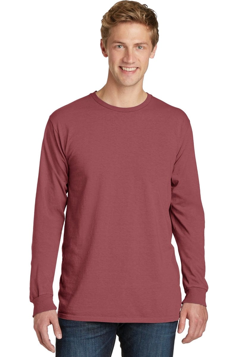 Port T-Shirts Port & Company ®  Beach Wash ™  Garment-Dyed Long Sleeve Tee PC099LS, Basic Colors