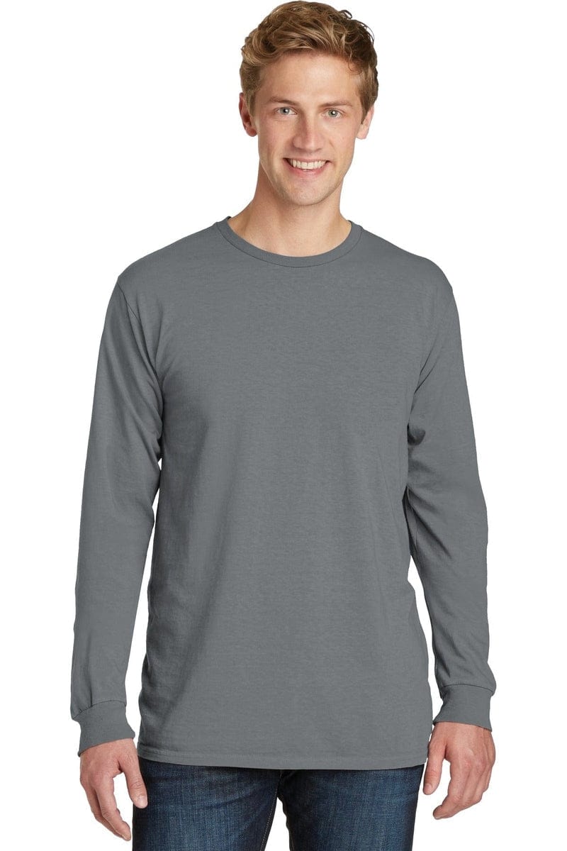 Port T-Shirts Port & Company ®  Beach Wash ™  Garment-Dyed Long Sleeve Tee PC099LS, Basic Colors