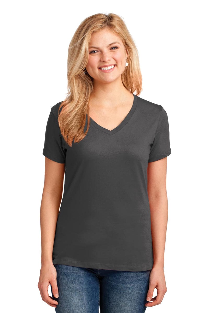 Port T-Shirts Port & Company ®  Ladies Core Cotton V-Neck Tee. LPC54V